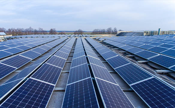 Commercial solar installation